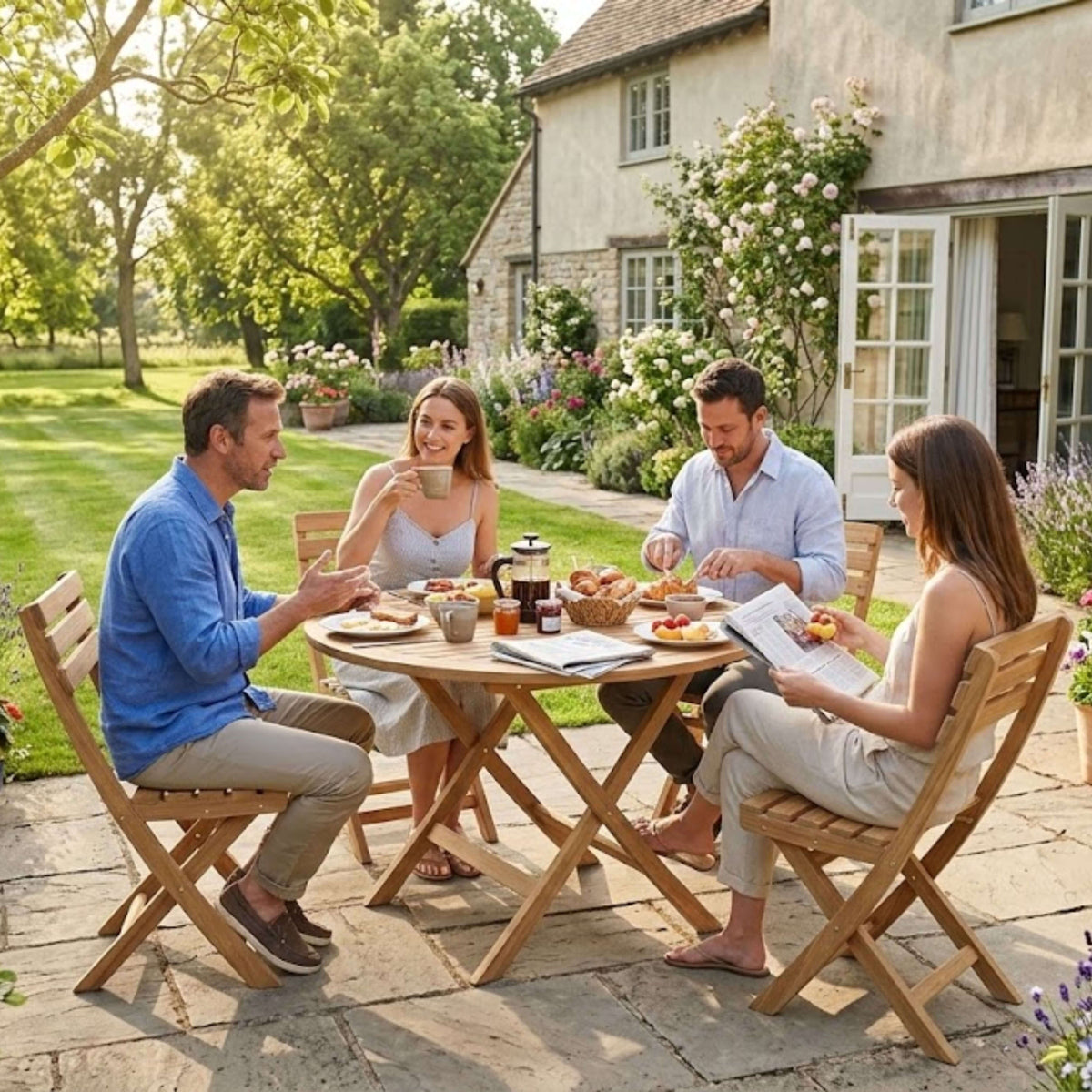 Anderson Teak Chester Alabama 5-Piece Bistro Set