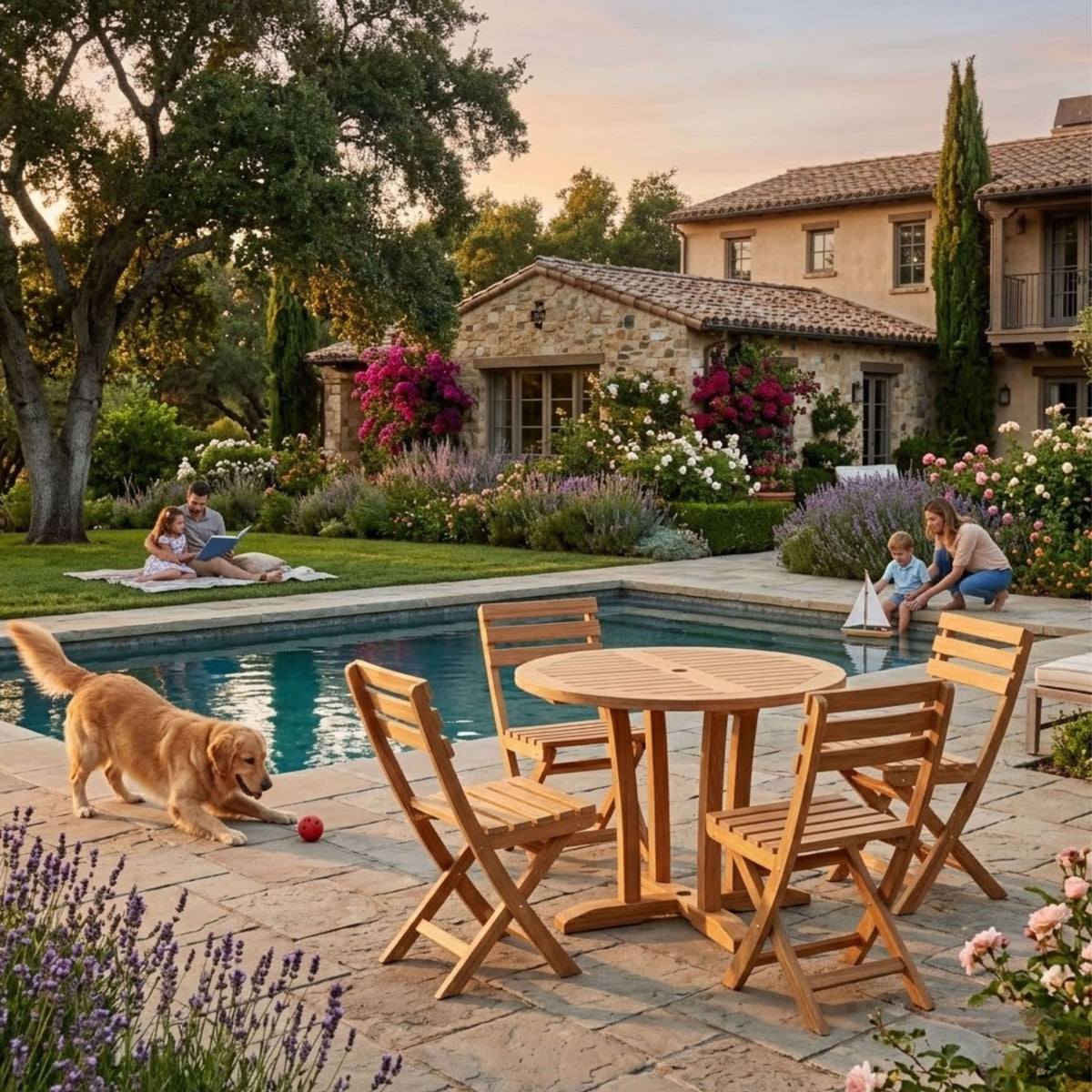 Anderson Teak Descanso Alabama 5-Piece Bistro Set