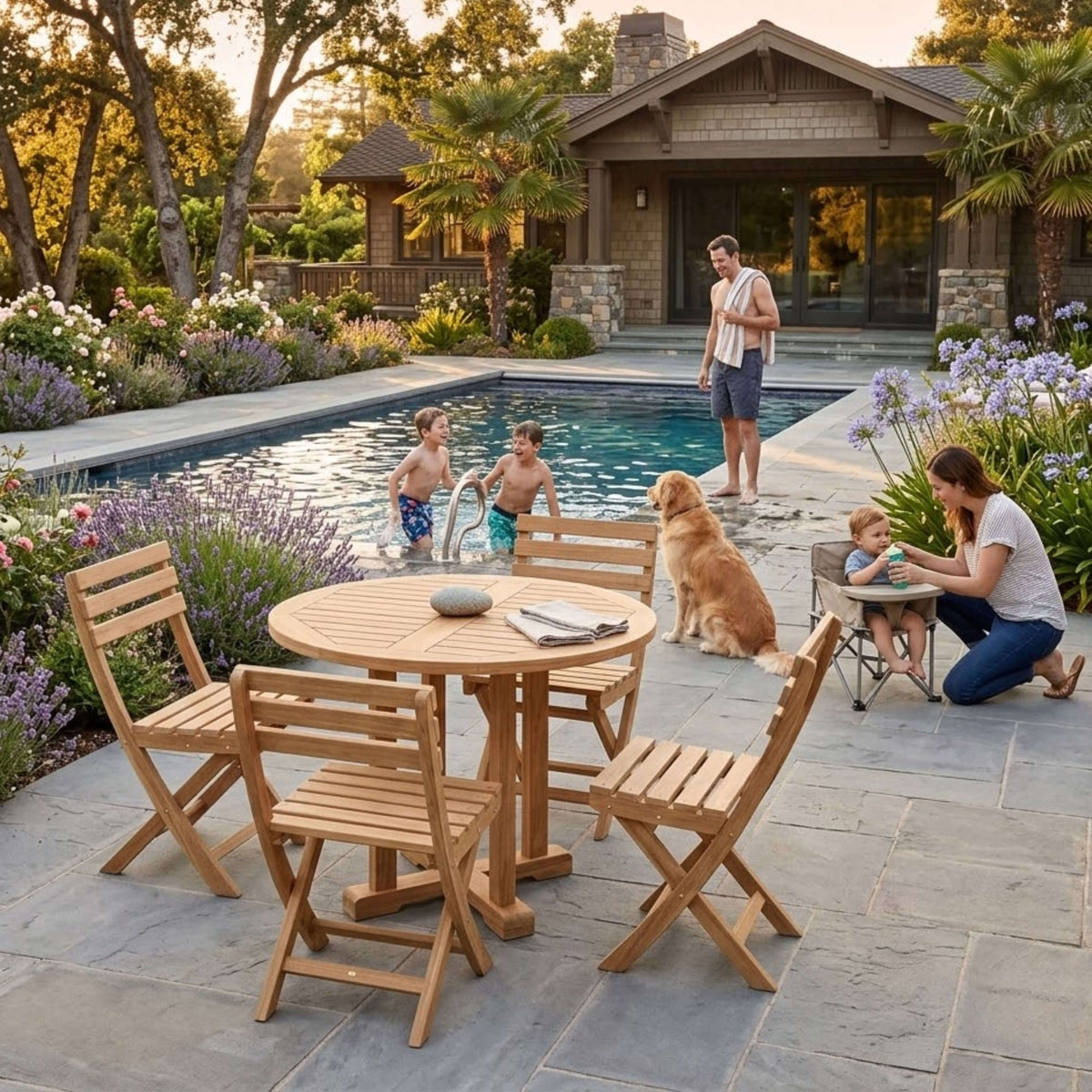Anderson Teak Montage Alabama 5-Piece Bistro Set