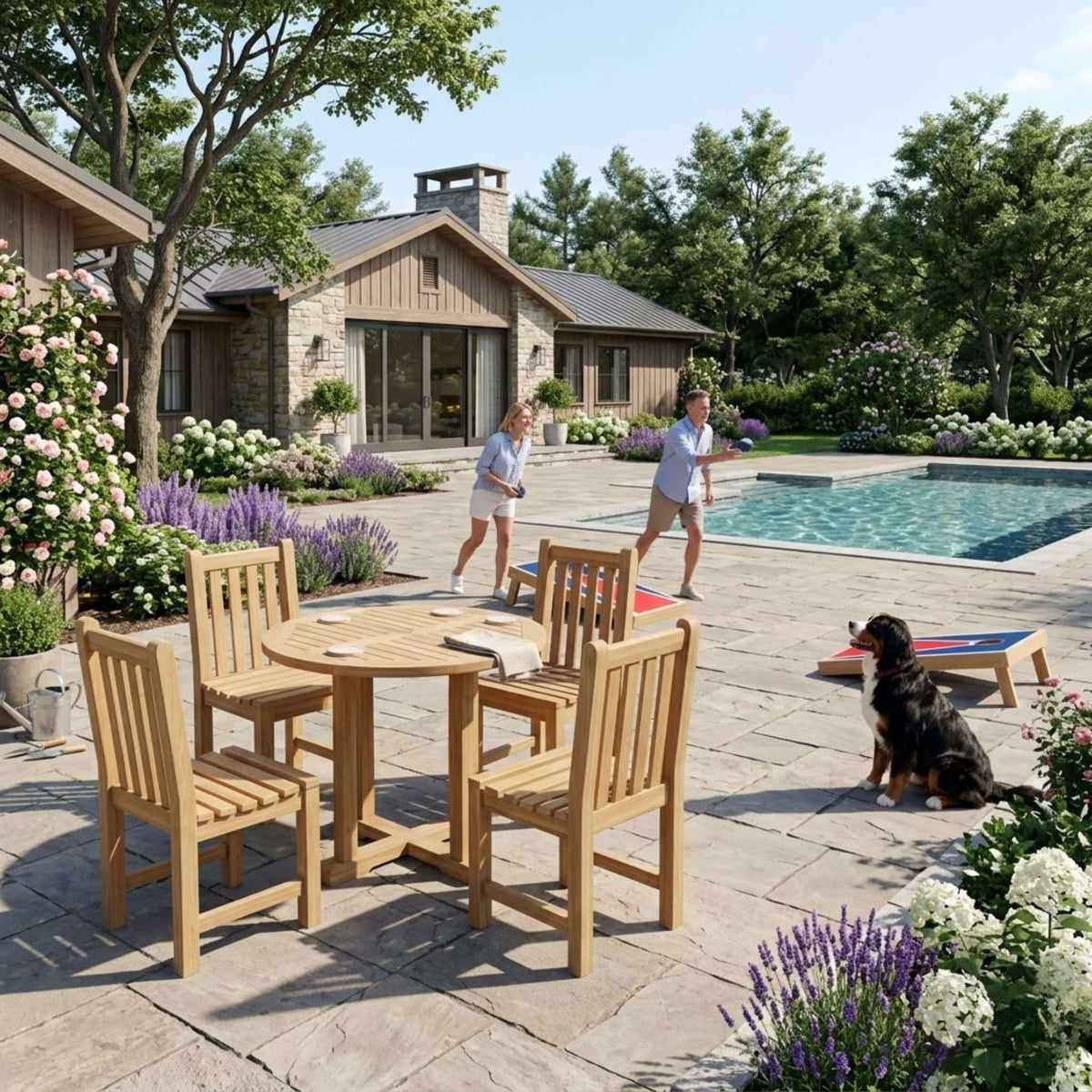 Anderson Teak Montage Braxton 5-Piece Dining Set C