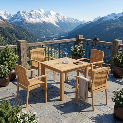 Anderson Teak Bahama Sahara 5-Piece Bistro Table Set