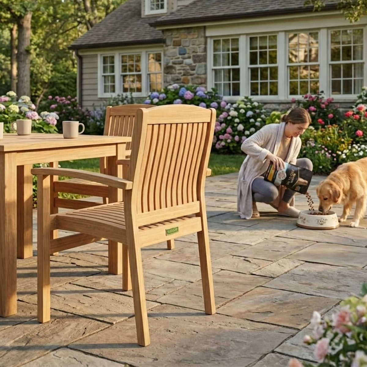 Anderson Teak Bahama Sahara 5-Piece Bistro Table Set