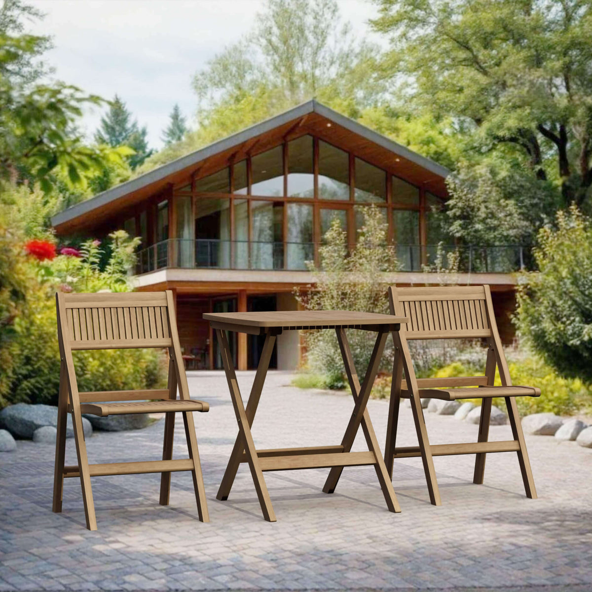 Anderson Teak Windsor 3-Piece Square Bistro Set