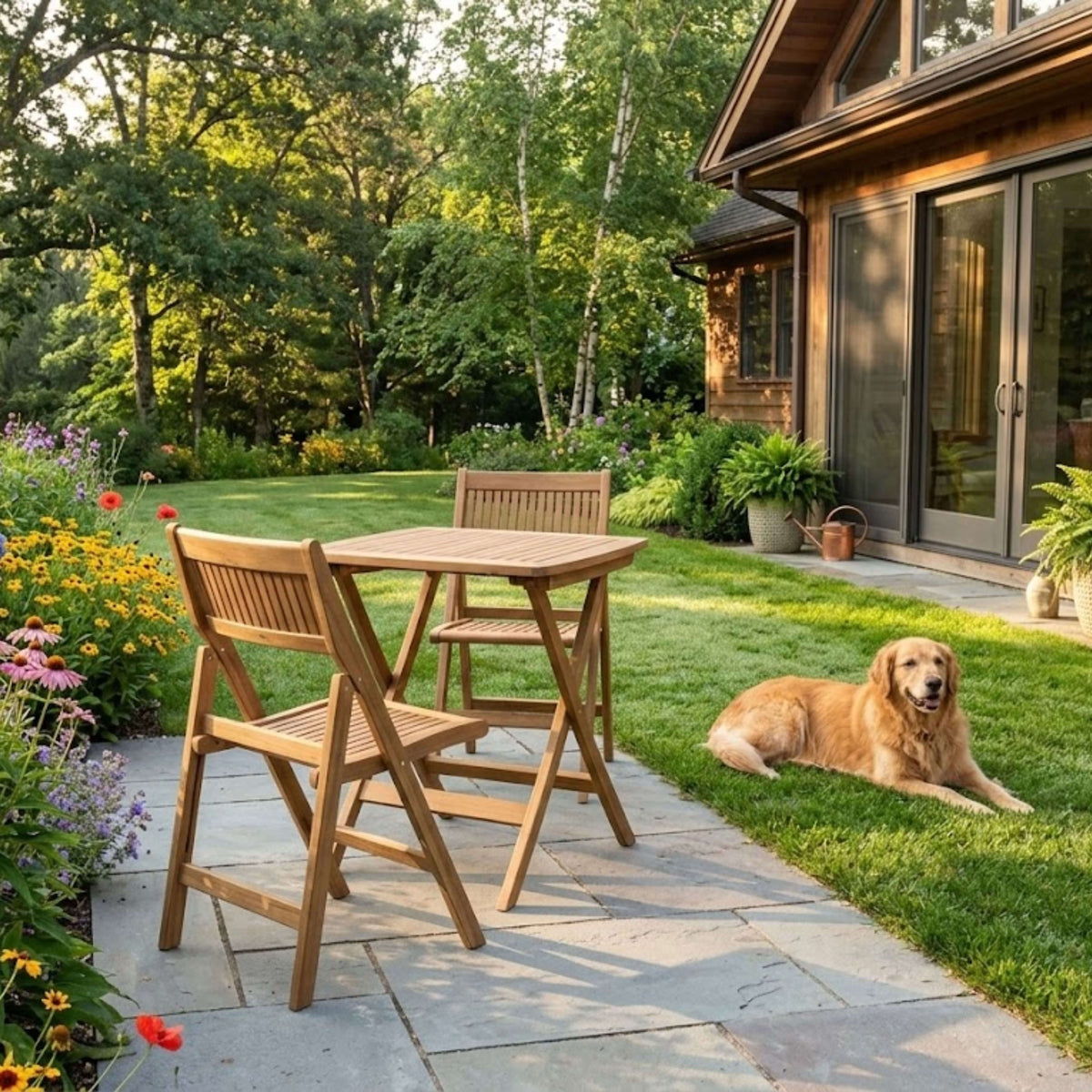 Anderson Teak Windsor 3-Piece Square Bistro Set