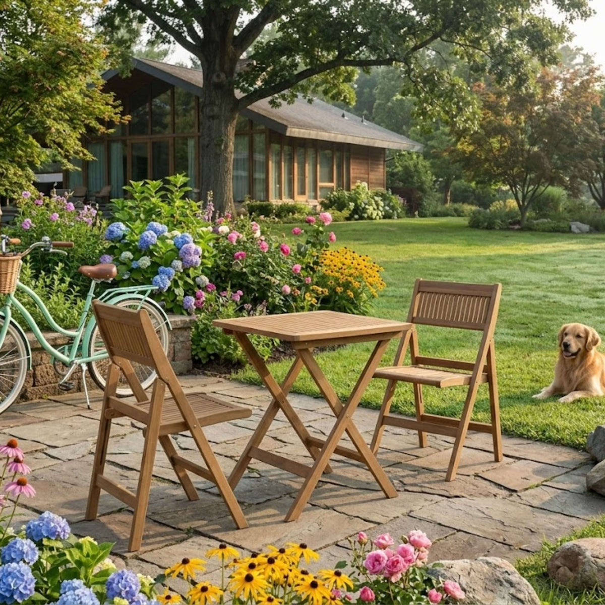 Anderson Teak Windsor 3-Piece Square Bistro Set