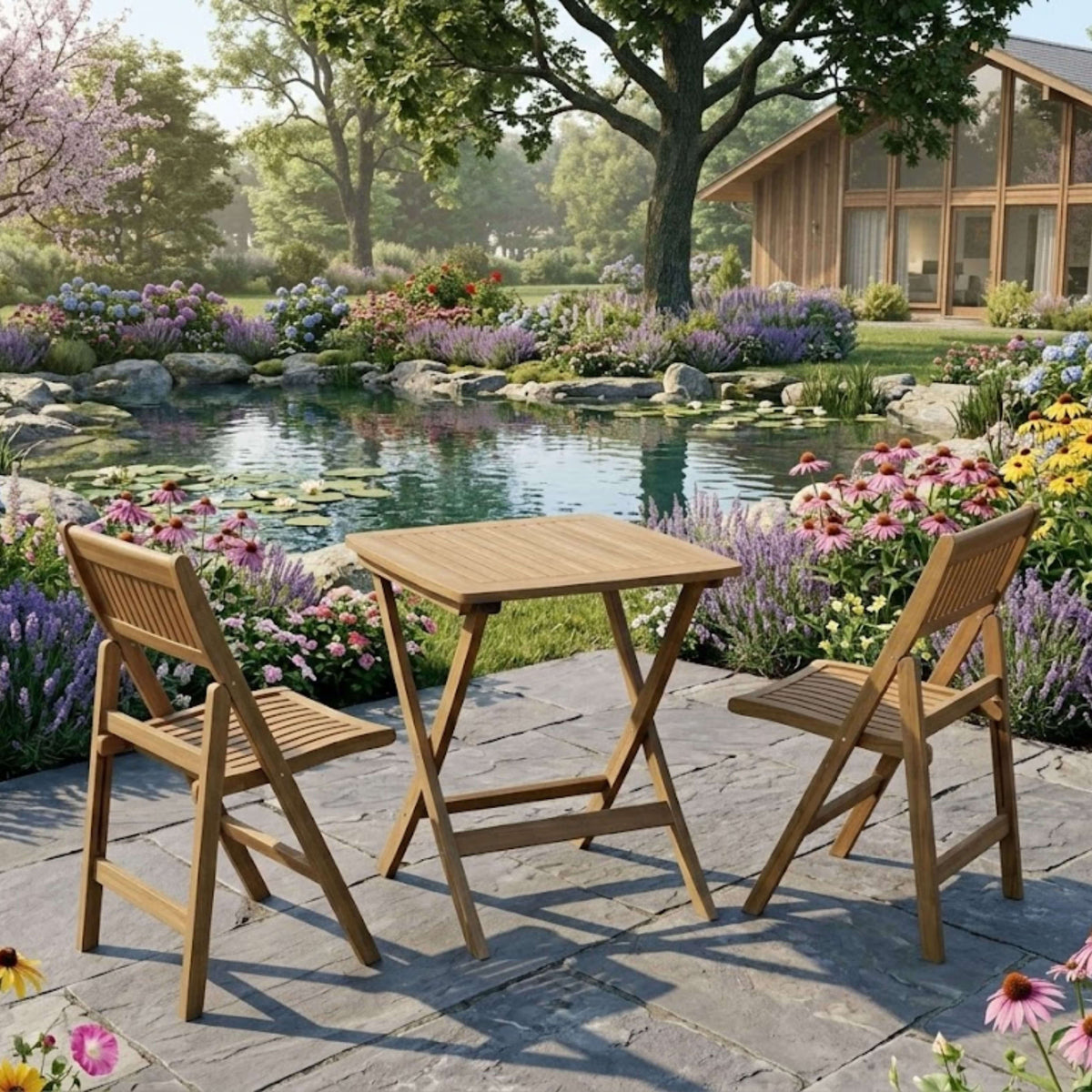 Anderson Teak Windsor 3-Piece Square Bistro Set