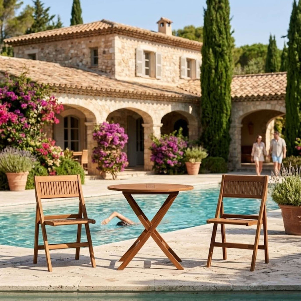 Anderson Teak Windsor 3-Piece Round Bistro Set