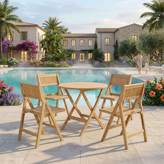 Anderson Teak Windsor 5-Piece Round Bistro Set