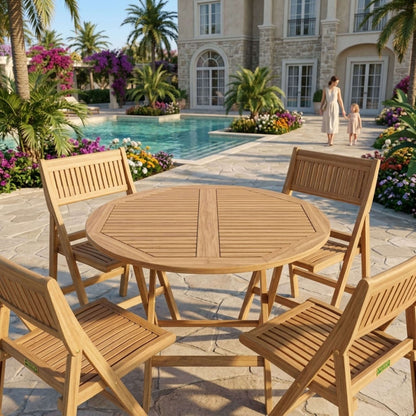 Anderson Teak Windsor 5-Piece Round Bistro Set