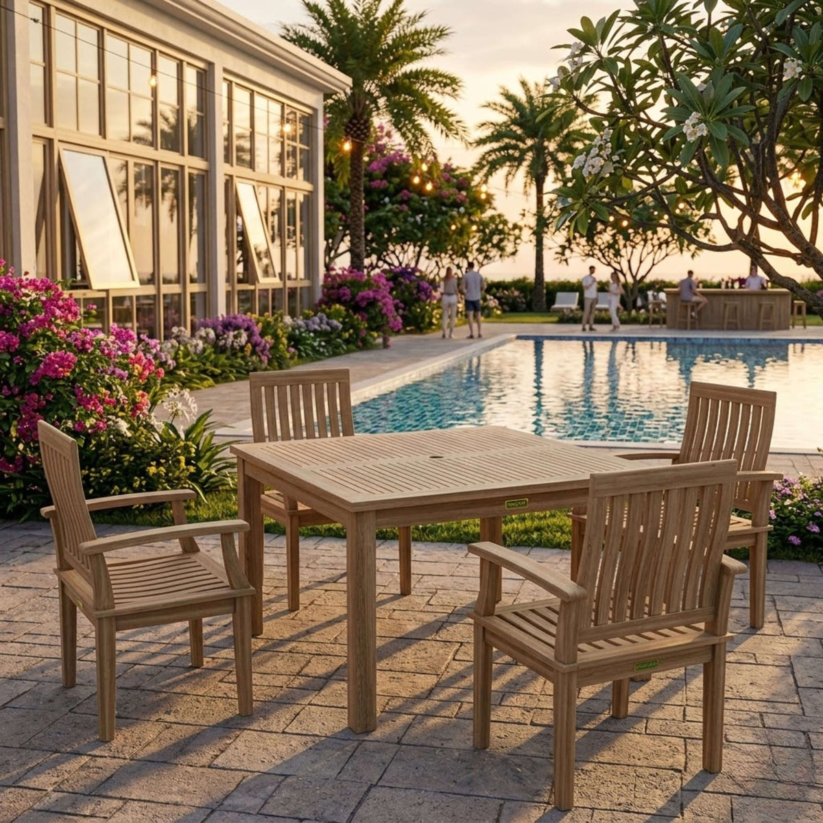 Anderson Teak Windsor Brianna 5-Piece Dining Table Set