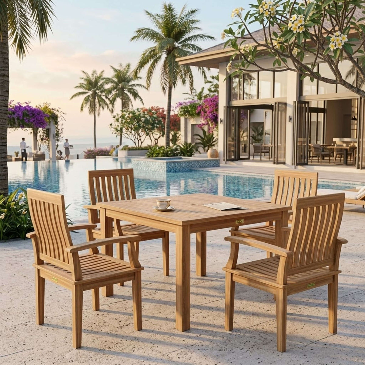 Anderson Teak Windsor Brianna 5-Piece Dining Table Set