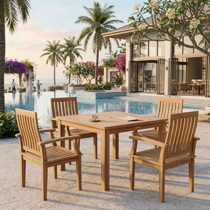 Anderson Teak Windsor Brianna 5-Piece Dining Table Set