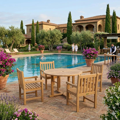 Anderson Teak Tosca Classic Armchair 5-Piece Dining Set