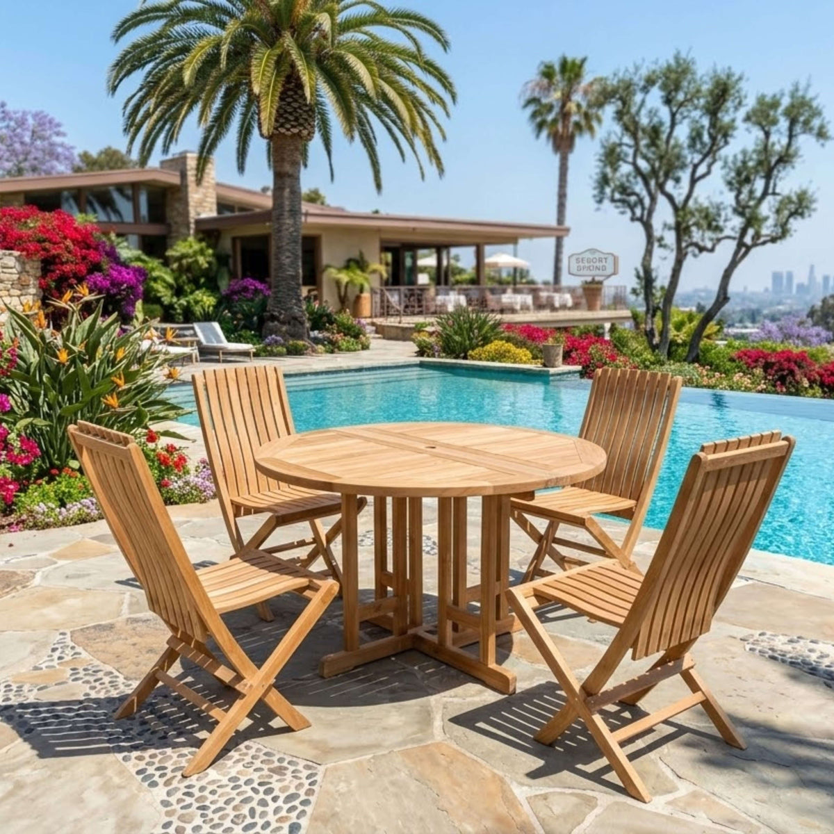 Anderson Teak Butterfly Comfort 5-Piece Dining Set