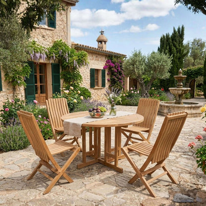Anderson Teak Butterfly Comfort 5-Piece Dining Set