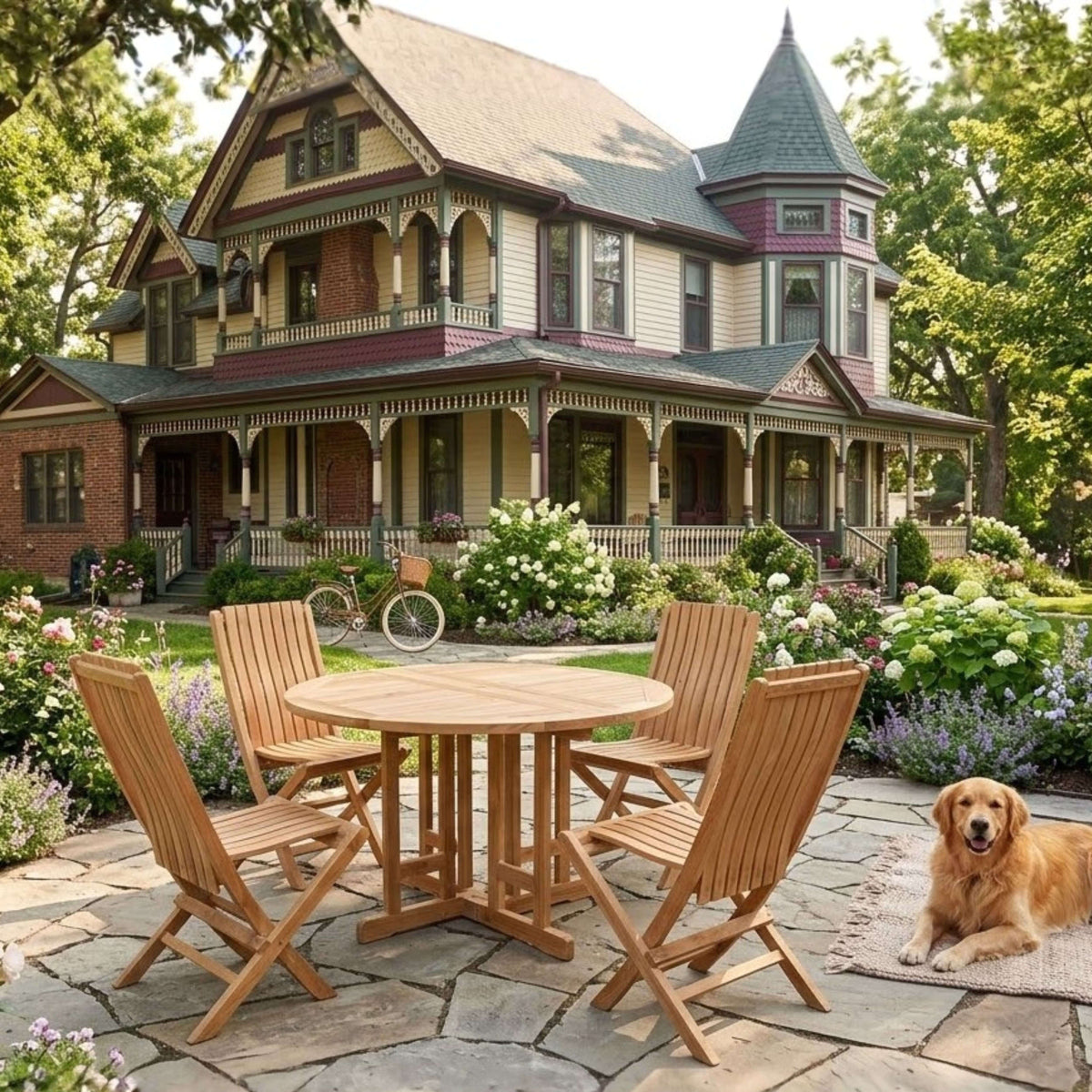 Anderson Teak Butterfly Comfort 5-Piece Dining Set