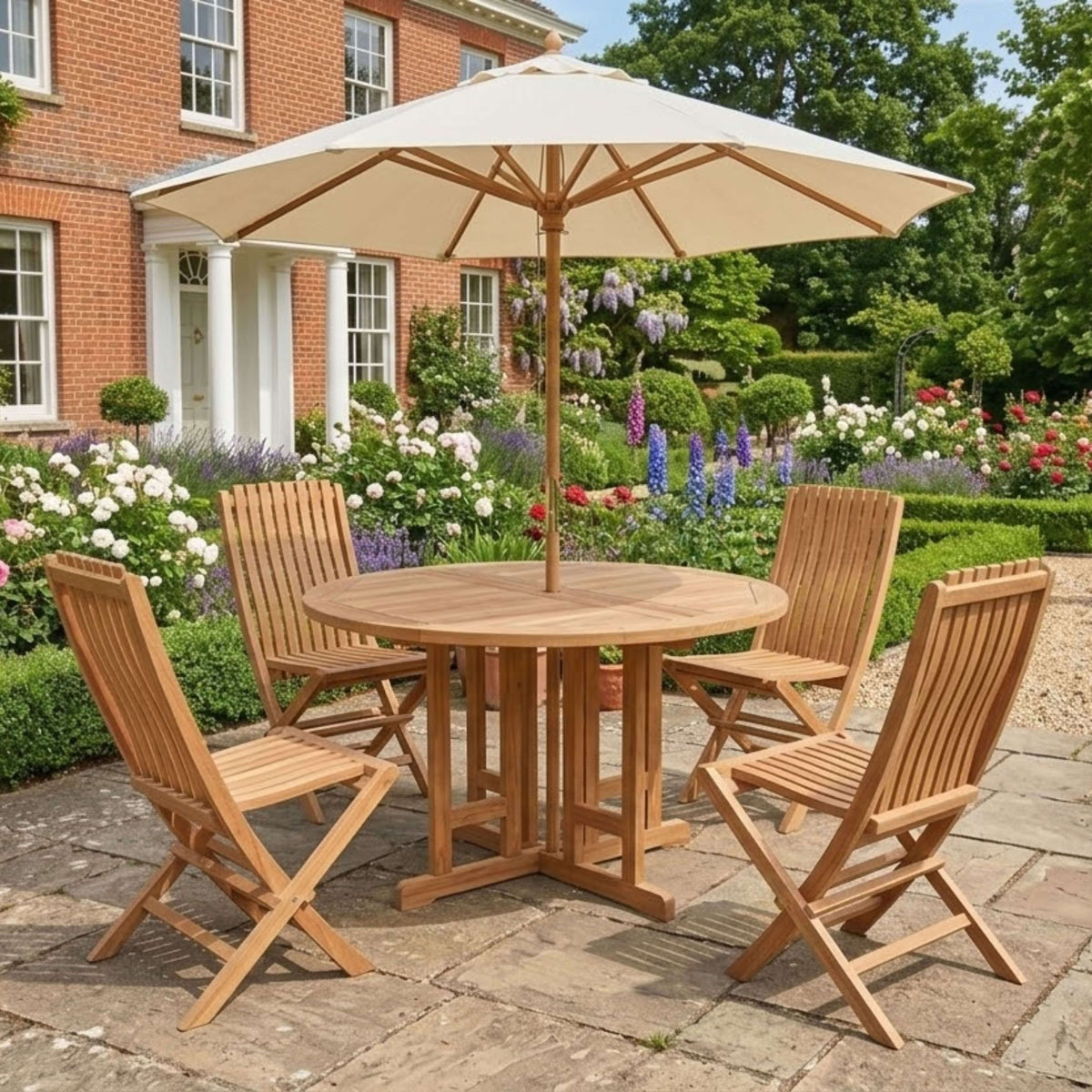 Anderson Teak Butterfly Comfort 5-Piece Dining Set