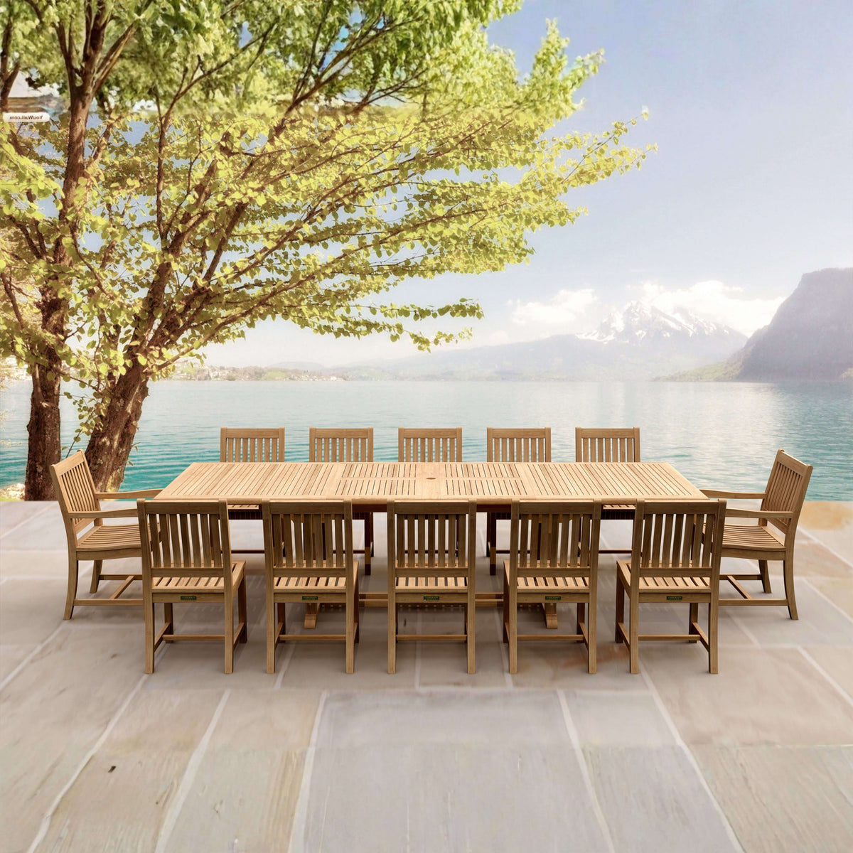 Anderson Teak Valencia Rialto 13-Piece Dining Set