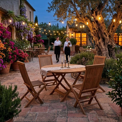 Anderson Teak Classic Bahama 5-Piece Folding Dining Set