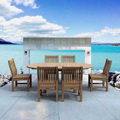 Anderson Teak Bahama Sahara 7-Piece 96" Rectangular Dining Set