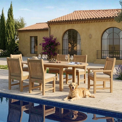 Anderson Teak Bahama Sahara 7-Piece 96" Rectangular Dining Set