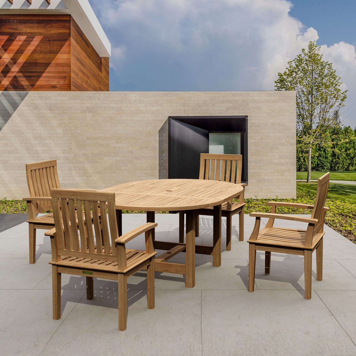 Anderson Teak Bahama Brianna 5-Piece Extension Dining Set