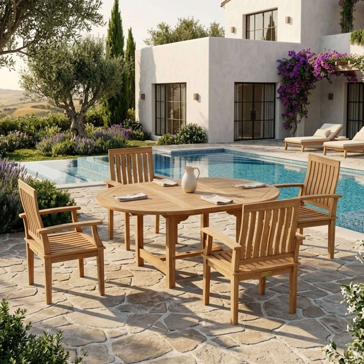 Anderson Teak Bahama Brianna 5-Piece Extension Dining Set