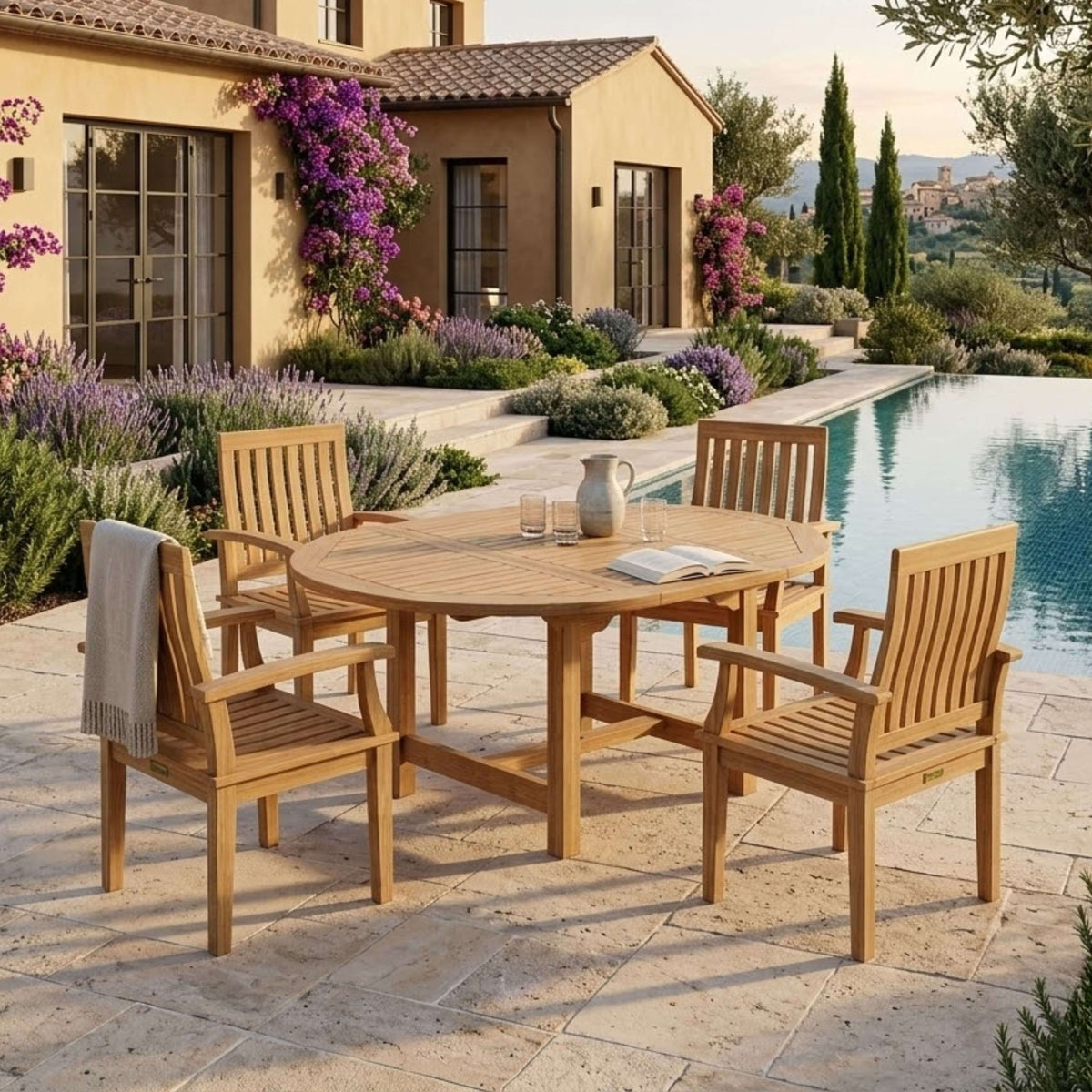 Anderson Teak Bahama Brianna 5-Piece Extension Dining Set