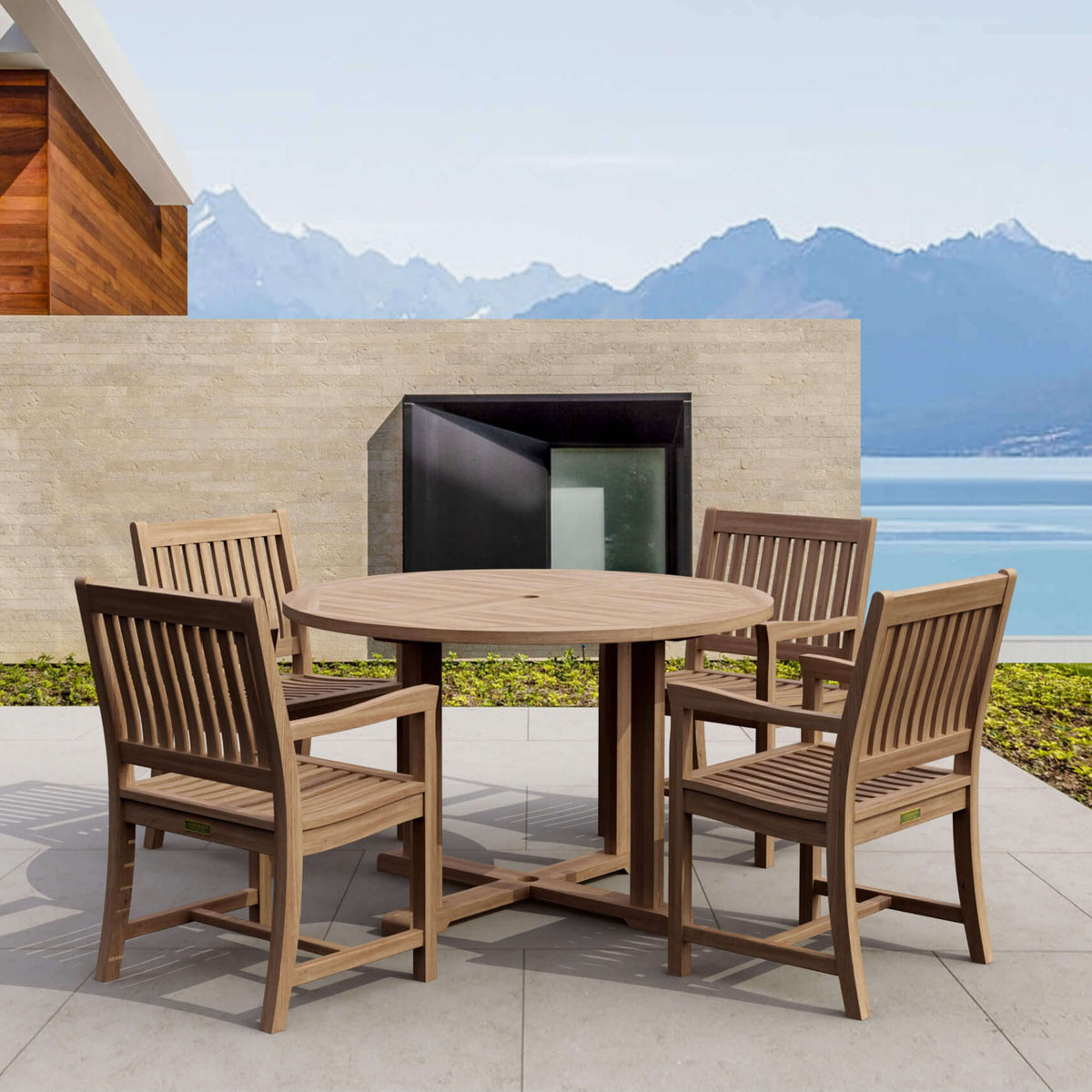 Anderson Teak Tosca Rialto Armchair 5-Piece Dining Set