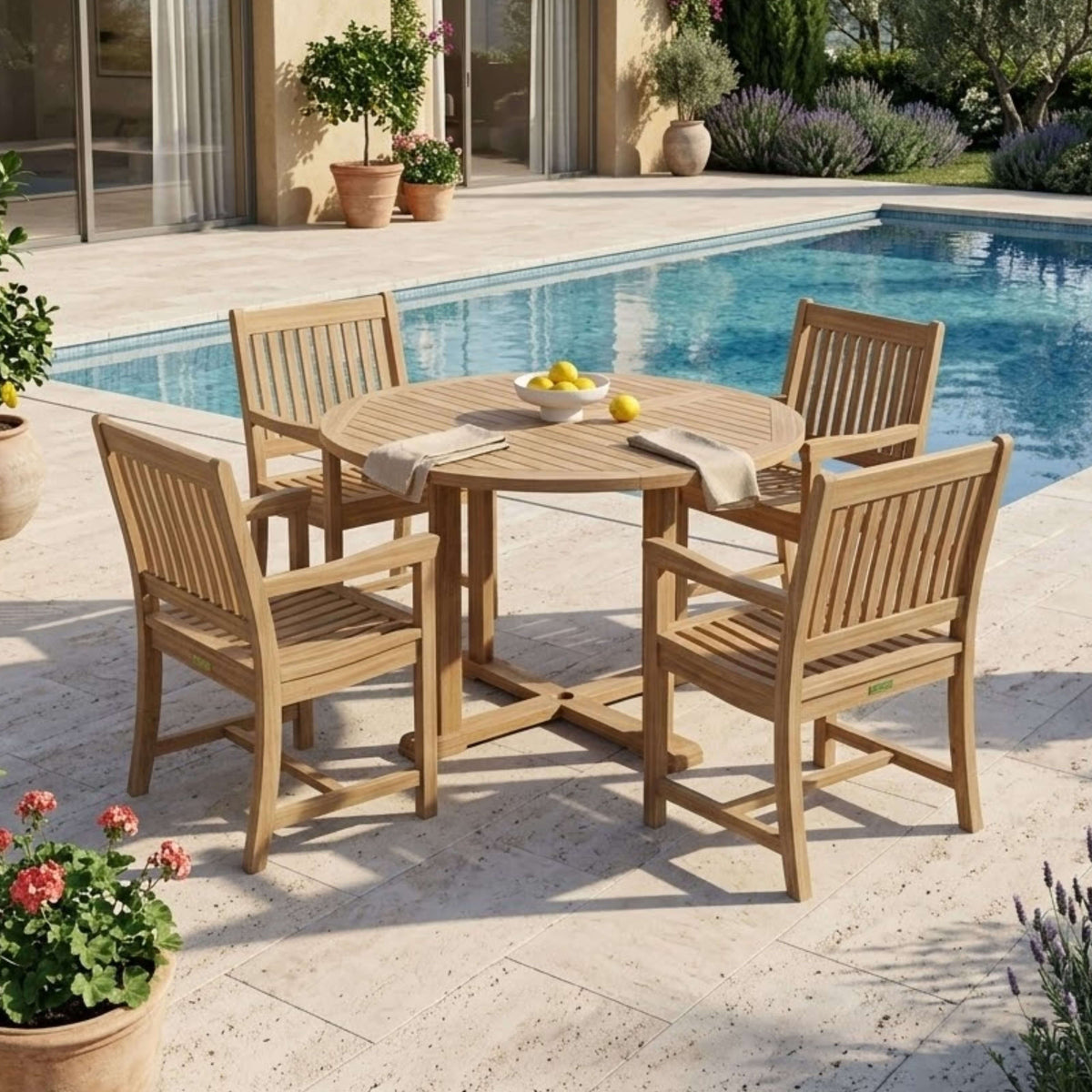 Anderson Teak Tosca Rialto Armchair 5-Piece Dining Set