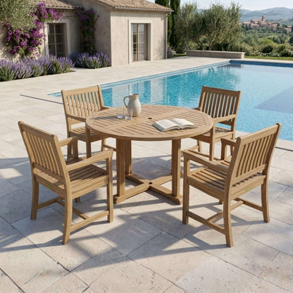 Anderson Teak Tosca Rialto Armchair 5-Piece Dining Set