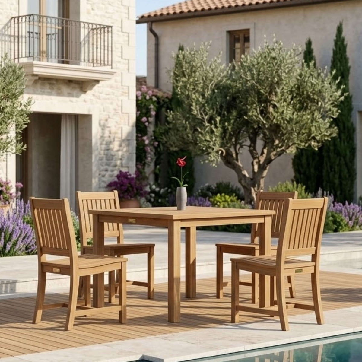 Anderson Teak Lisbon 5-Piece Dining Table Set