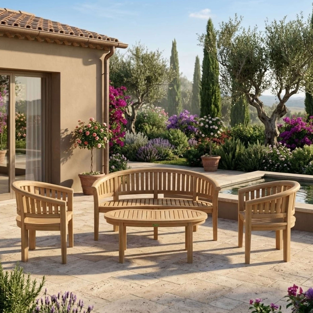 Anderson Teak Curve 4-Piece Conversation Set