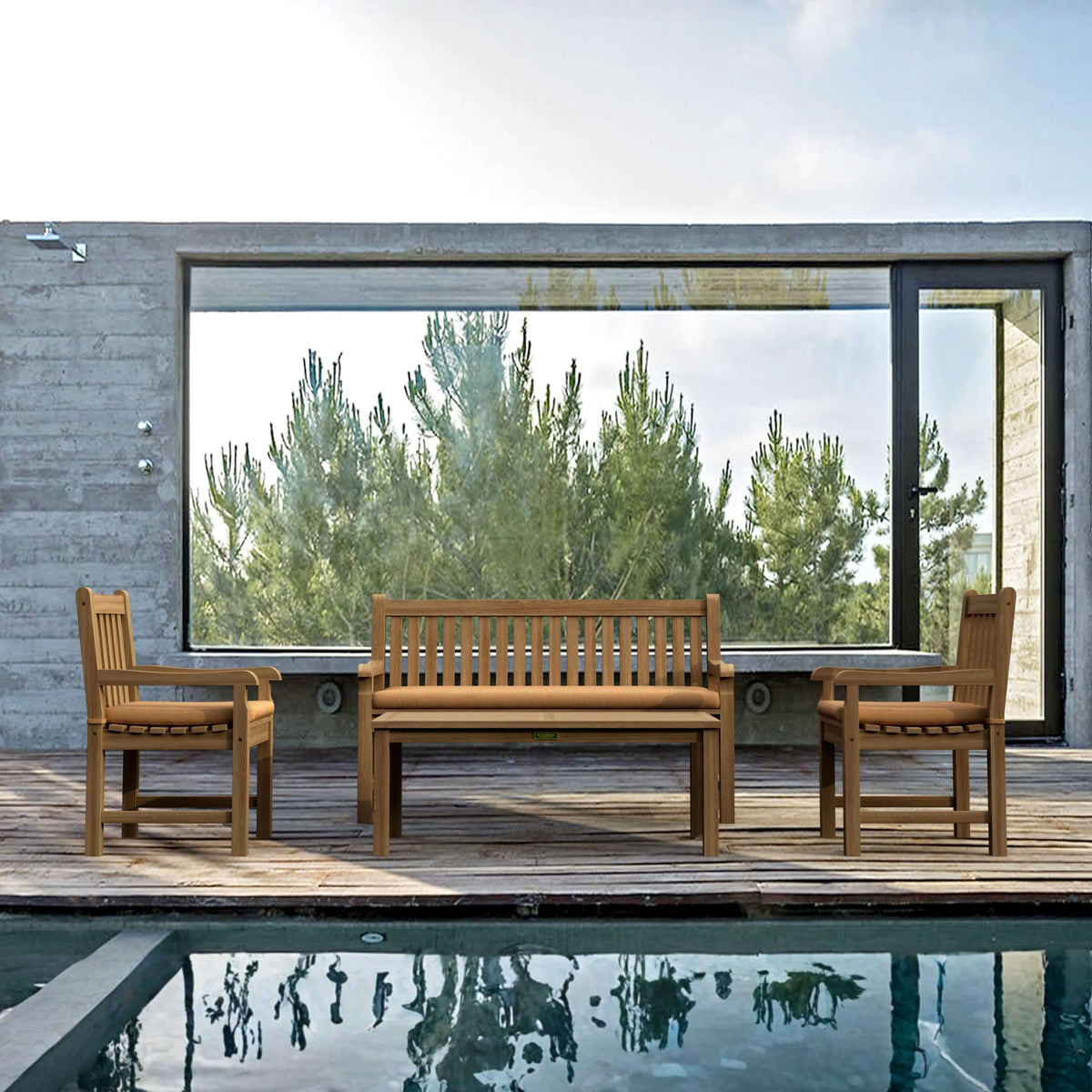 Anderson Teak Classic 3-Seater 4-Piece Conversation Set