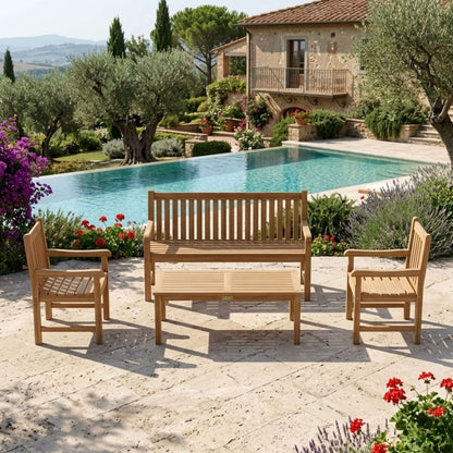 Anderson Teak Classic 3-Seater 4-Piece Conversation Set