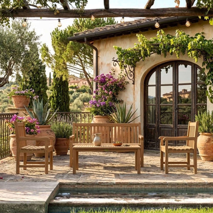 Anderson Teak Classic 3-Seater 4-Piece Conversation Set