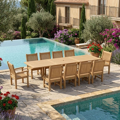 Anderson Teak Bahama Sahara 11-Piece 10' Rectangular Dining Set
