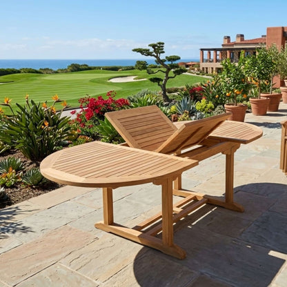 Anderson Teak Bahama Sahara Armchair 7-Piece 87" Oval Dining Set