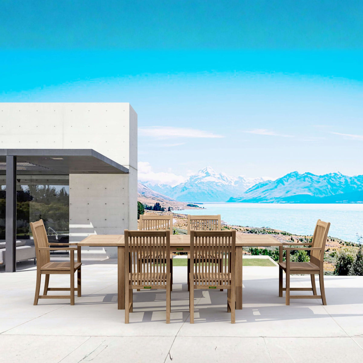 Anderson Teak Bahama Chicago 7-Piece Dining Set Chair B