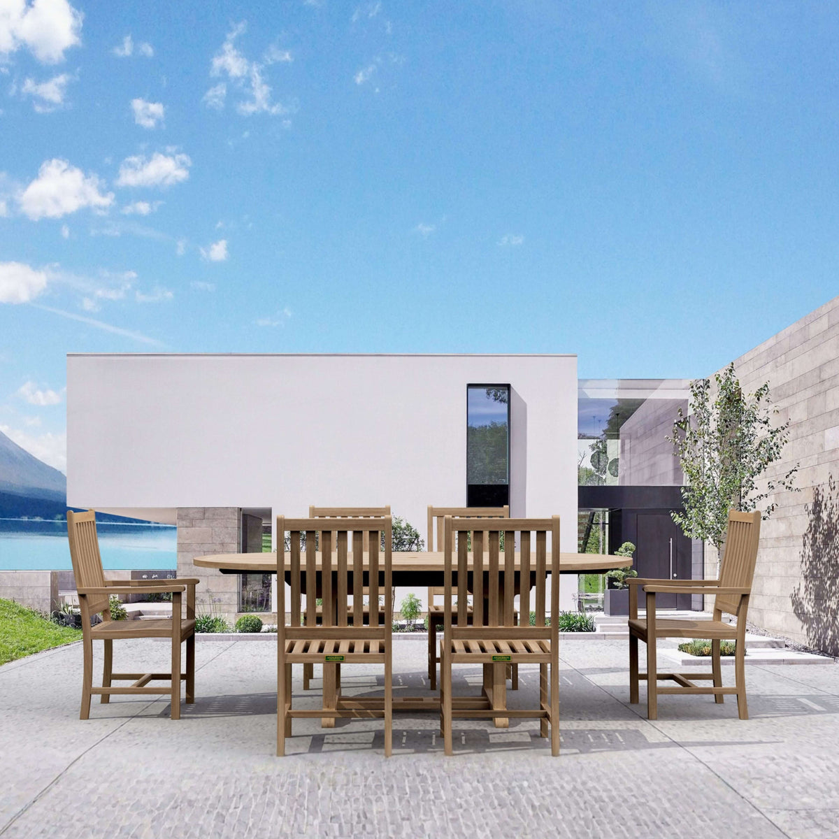 Anderson Teak Bahama Wilshire 7-Piece Extension Dining Set