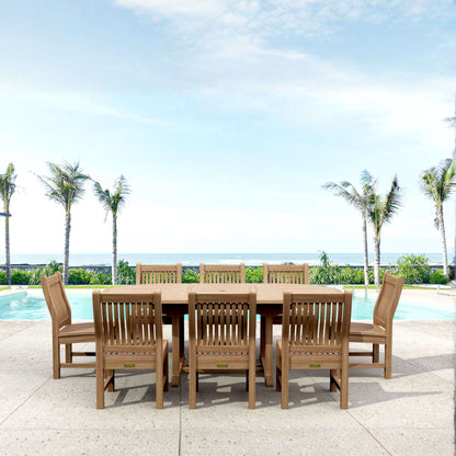 Anderson Teak Bahama Sahara 9-Piece 87" Oval Dining Set