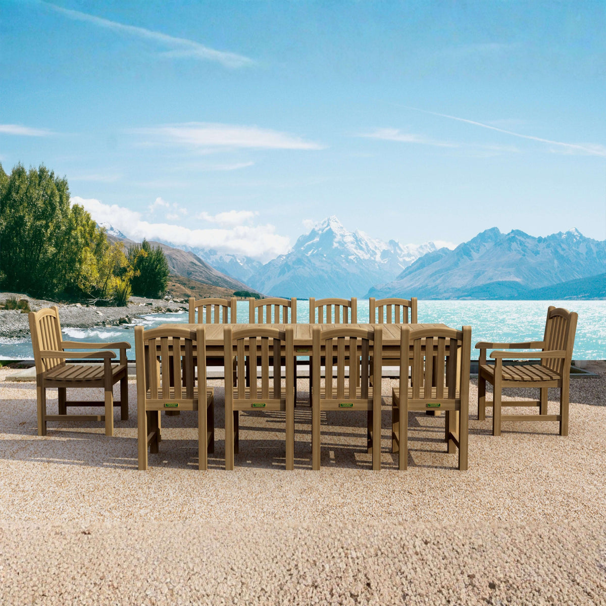 Anderson Teak Chelsea 11-Piece Rectangular Dining Table Set