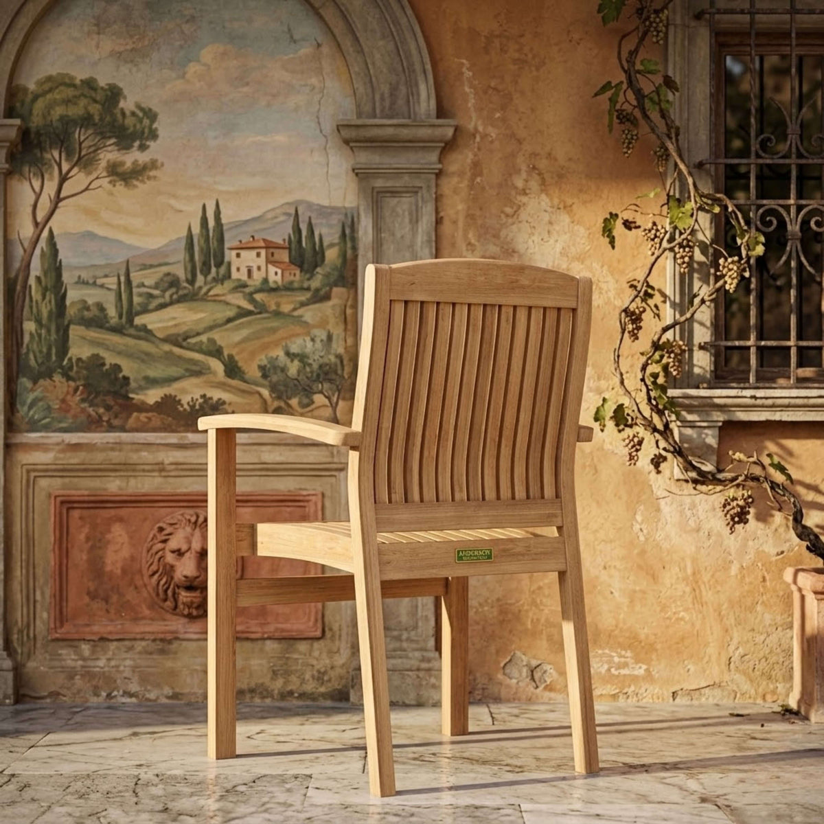 Anderson Teak Sahara Stackable Dining Armchair