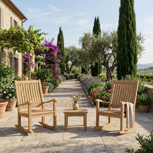 Anderson Teak Del-Amo Bahama 3-Piece Set with Square Side Table