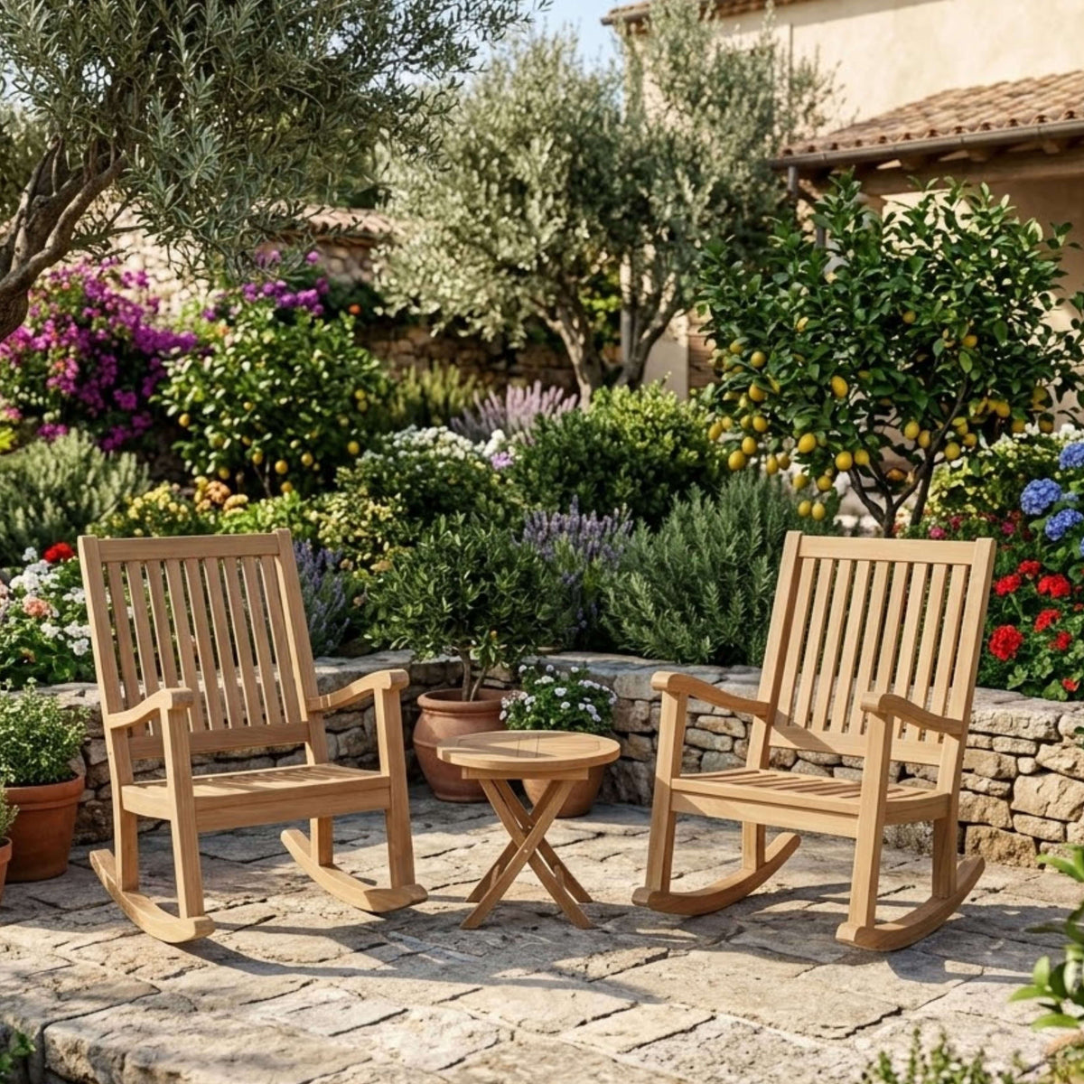 Anderson Teak Del-Amo Bahama 3-Piece Rocking Set