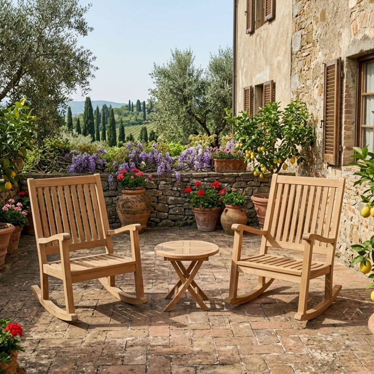 Anderson Teak Del-Amo Bahama 3-Piece Rocking Set