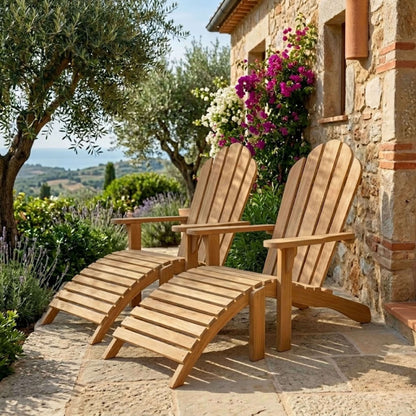 Anderson Teak Adirondack With Ottoman