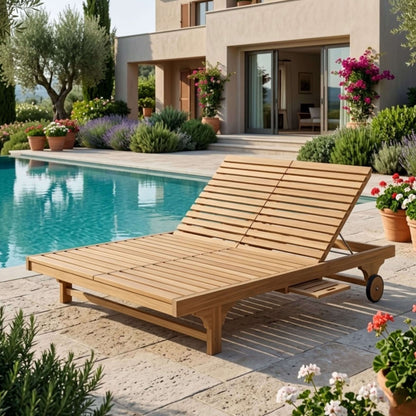 Anderson Teak Bel-Air Double Sun Lounger Double Back