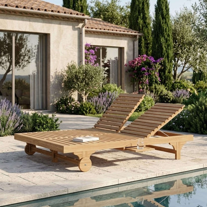 Anderson Teak Bel-Air Double Back Lounger 2-Piece Set