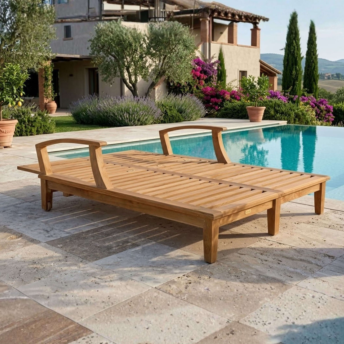 Anderson Teak Brianna Double Sun Lounger with Arm